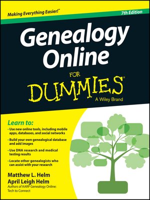 cover image of Genealogy Online For Dummies